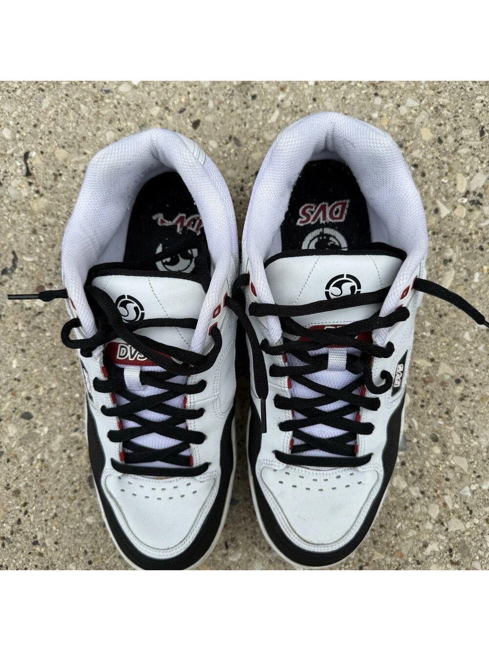 DVS Sequence Chunky Skate Shoes White/Black Size 12 W/ Box Rare Skateboarding
